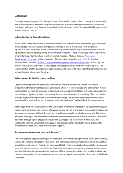 IndORGANIC Turning Indonesia organic: Can the