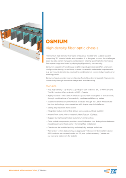 Osmium High density fiber optic chassis