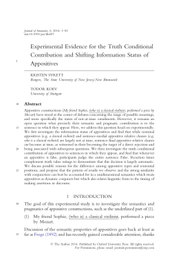 Experimental Evidence for the Truth Conditional