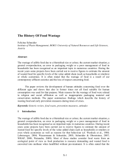 Felicitas Schneider - The History of Food Wastage