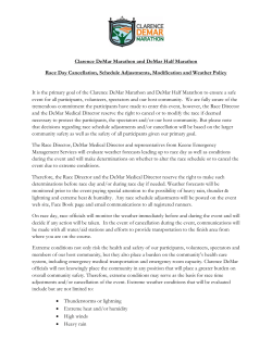 Please see our severe weather policy.