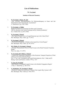 List of Publications - Institut f&uuml;r Physikalische Chemie
