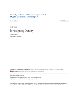 Investigating Density - Digital Commons @Brockport