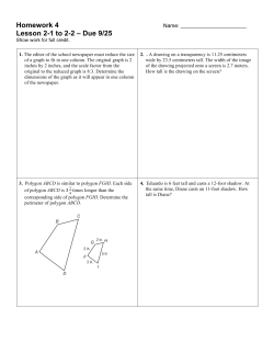 Homework 4 Lesson 2-1 to 2-2 &ndash; Due 9/25