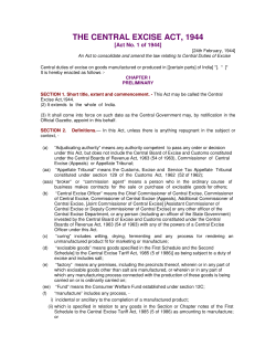 the central excise act, 1944