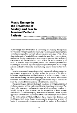 Music Therapy in the Treatment of Anxiety and Fear in Terminal
