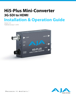 AJA HI-5 Plus Manual