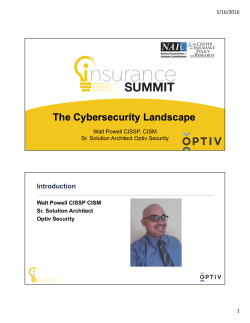 The Cybersecurity Landscape - National Association of Insurance
