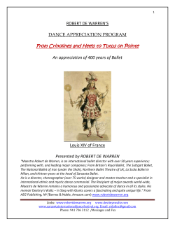 From Crinolines and Heels to Tutus on Pointe