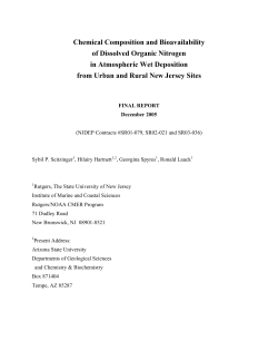 Chemical Composition and Bioavailability of Dissolved Organic