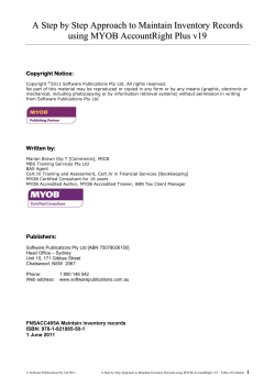 A Step by Step Approach to Maintain Inventory Records