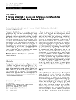 A revised checklist of planktonic diatoms and dinoflagellates from
