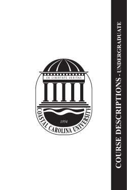 course descriptions - Coastal Carolina University