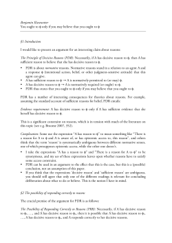PDR Handout Sydney - Institut f&uuml;r Philosophie