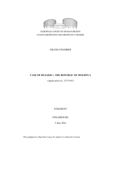 GRAND CHAMBER CASE OF BUZADJI v. THE