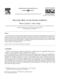 Size-scale effects on the friction coefficient
