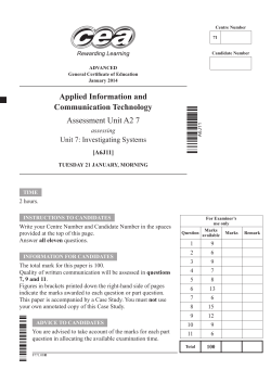 A2 7, Investigating Systems