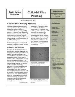 Colloidal Silica Polishing