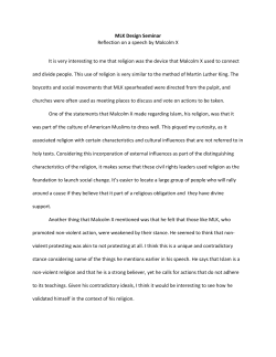 Reflections on a speech by Malcolm X