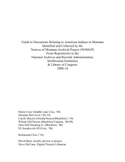Guide to Documents Relating to American Indians