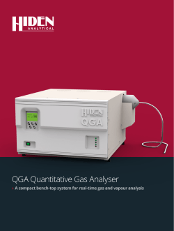 QGA Brochure - Hiden Analytical