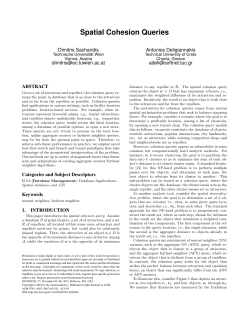 Spatial Cohesion Queries - E