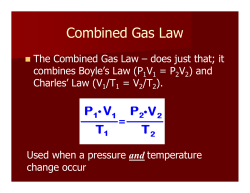 Combined Gas Law