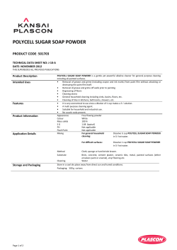 polycell sugar soap powder