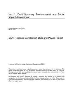 Draft Summary Environmental and Social Impact Assessment