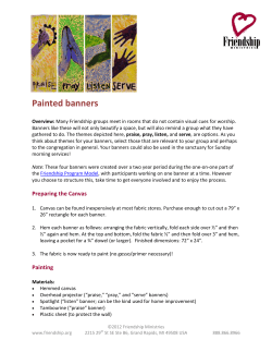 Painted banners - Friendship Ministries
