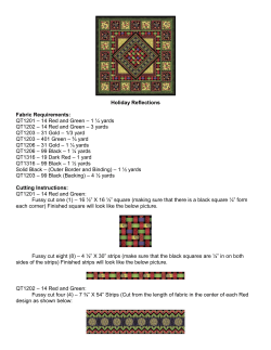 Holiday Reflections Fabric Requirements