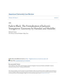 Fade to Black: The Formalization of Jackson`s Youngstown