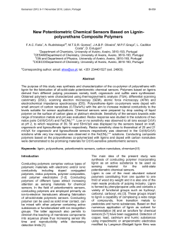 New Potentiometric Chemical Sensors Based on Lignin