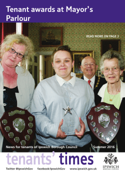 Tenant awards at Mayor`s Parlour