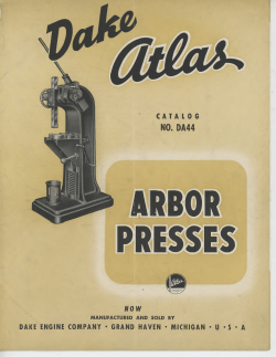 ARBOR PRESSES - The Tool Archives