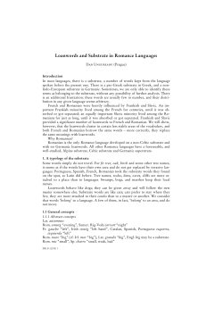 Loanwords and Substrate in Romance Languages