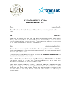 SPECTACULAR SOUTH AFRICA TRANSAT TRAVEL &ndash; 2017