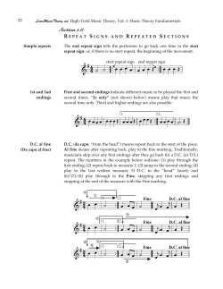Repeat Signs and Repeated Sections