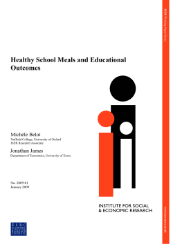 Healthy School Meals and Educational Outcomes