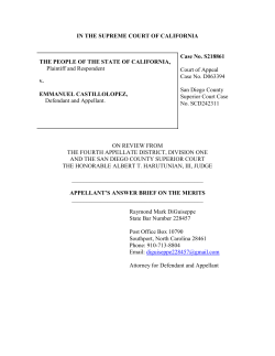 IN THE SUPREME COURT OF CALIFORNIA THE