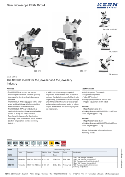 Gem microscope KERN OZG-4 The flexible model for the jeweller