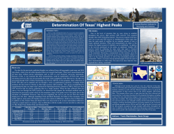 Determination Of Texas` Highest Peaks
