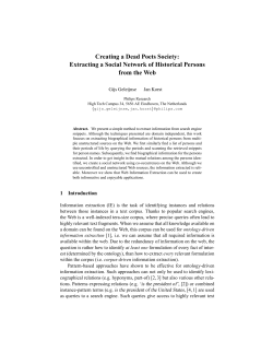 Creating a Dead Poets Society: Extracting a Social