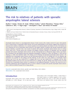 The risk to relatives of patients with sporadic