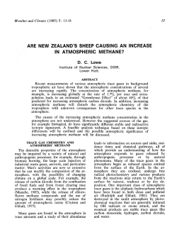 Are New Zealand`s Sheep Causing an Increase in Atmospheric