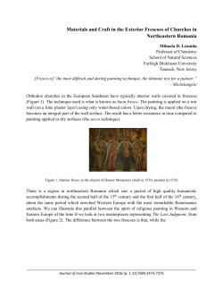 Materials and Craft in the Exterior Frescoes of Churches in
