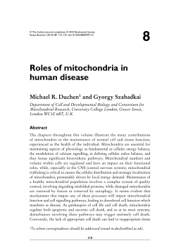 Roles of mitochondria in human disease