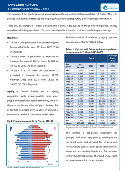 Population overview - South Devon and Torbay Knowledge and