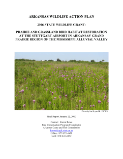 Prairie and Grassland Bird Habitat Restoration at the Stuttgart