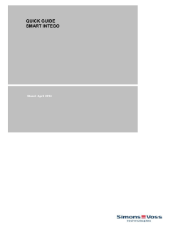 quick guide smart intego